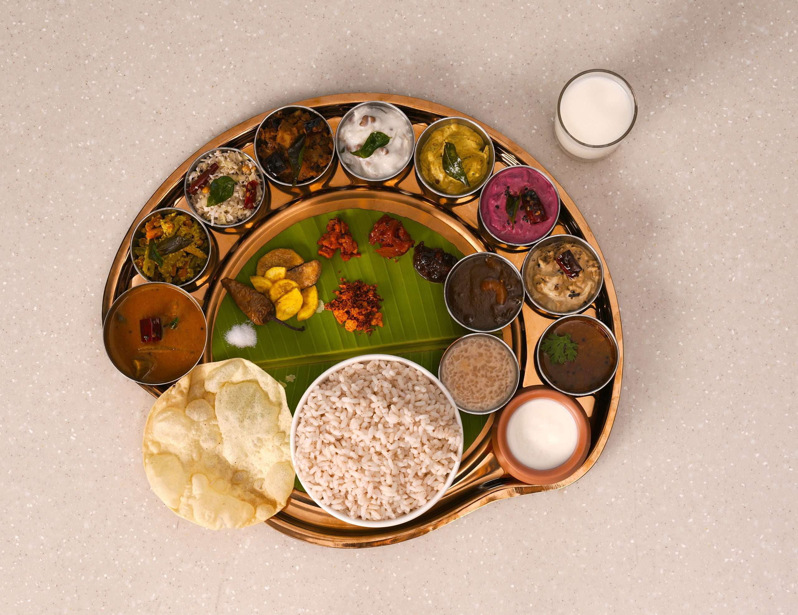 Kerala Sadhya Thali at Kesar by Rae